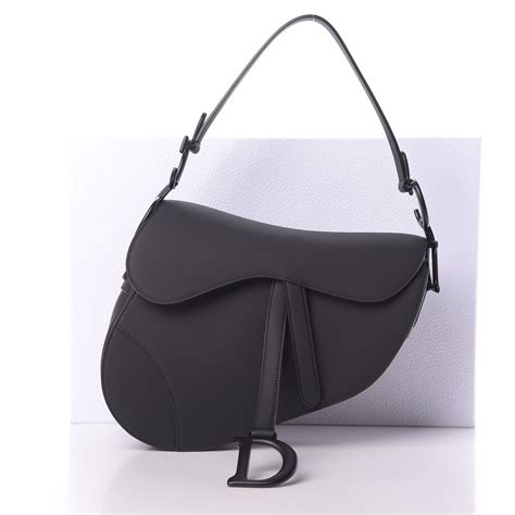 dior saddle bag matte black strap|christian dior matte black bag.